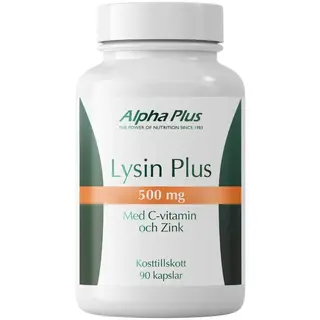 Produktfoto för Alpha Plus Lysin Plus 500 mg 90 kapslar