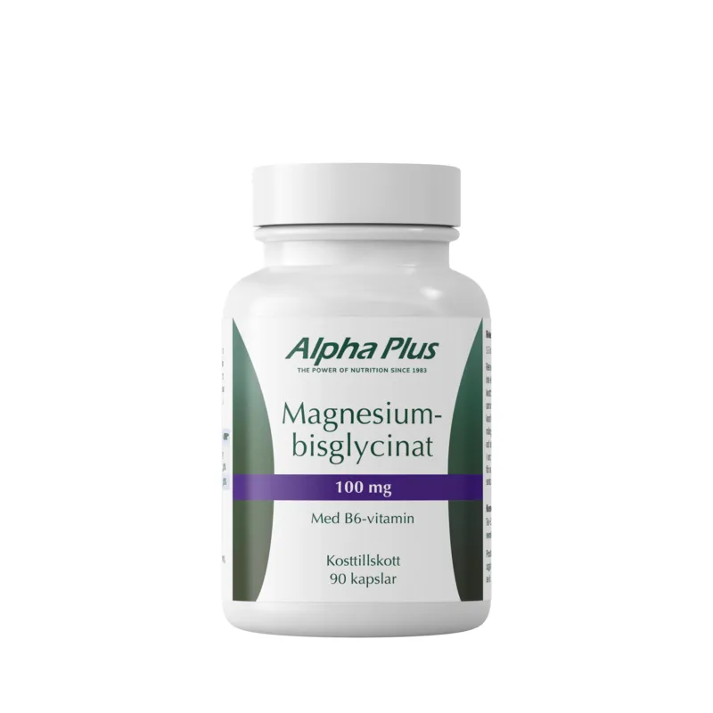 Bild 1 för Alpha Plus Magnesiumbisglycinat 100 mg 90 kapslar
