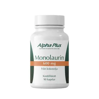 Produktfoto för Alpha Plus Monolaurin 600 mg 90 kapslar