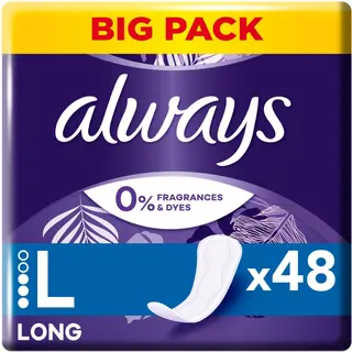 Produktfoto för Always Daily Protect Long Trosskydd 0% Doft och Färgämnen 48 st
