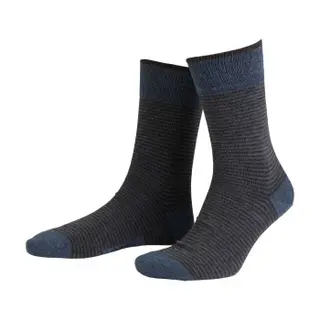Produktfoto för Amanda Christensen Strumpor 3P True Stripe Ankle Sock Mörkblå Strl 39/42