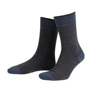 Alternativ bild 0 för Amanda Christensen Strumpor 3P True Stripe Ankle Sock Mörkblå Strl 39/42