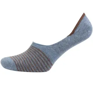 Produktfoto för Amanda Christensen Strumpor 3P True Stripe Invisible Sock Blå/Brun Strl 43/44