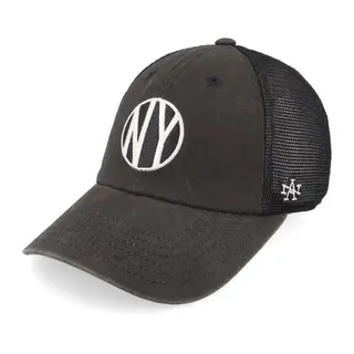 Produktfoto för American Needle - Svart trucker Keps - Raglan Bones Ny Black Trucker @ Hatstore
