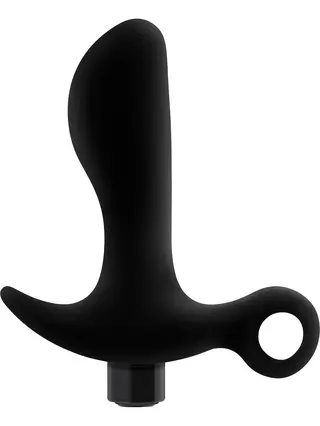 Produktfoto för Anal Adventures Platinum - Silicone Vibrating Prostate Massager 01 - svart