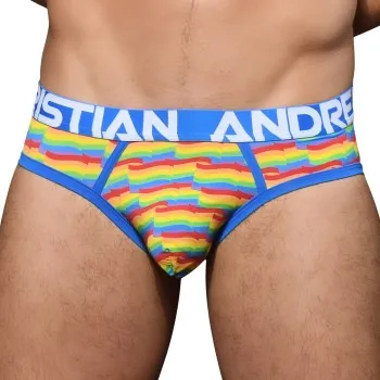 Alternativ bild 0 för Andrew Christian Kalsonger Almost Naked Pride Flag Brief Flerfärgad polyamid X-Large Herr