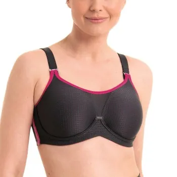 Alternativ bild 0 för Anita BH Active Underwire Sports Bra Svart/Rosa F 75 Dam