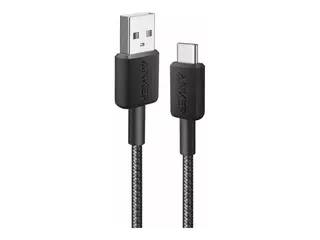 Produktfoto för Anker 322 USB-A to USB-C Nylon cable - 1.8m - Black