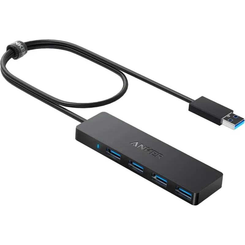 Alternativ bild 0 för Anker 4-Port Ultra Slim USB3.0 Data Hub - Black USB Hub - USB 3.0 - 4 porte - Svart