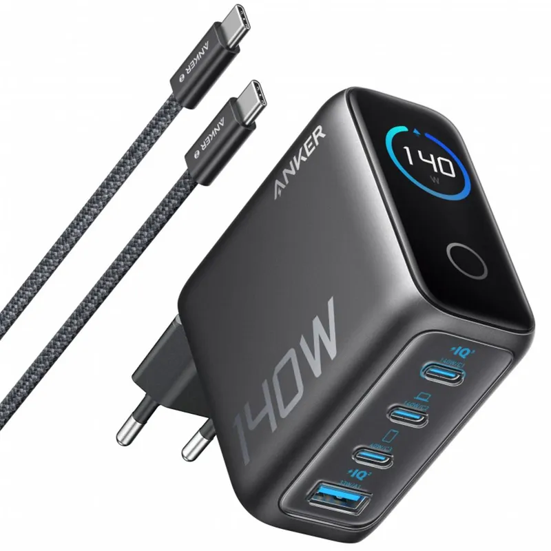 Alternativ bild 0 för Anker Charger 140W 4-Port w/ USB-C Cable - White