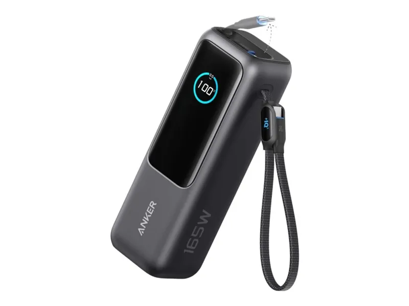 Alternativ bild 0 för Anker Power Bank 25K 165W Built-in USB-C Cable PowerBank - Svart - 25000 mAh