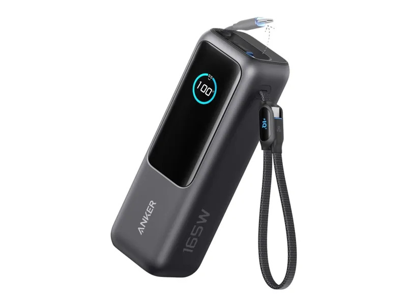 Alternativ bild 0 för Anker Power Bank 25K 165W Built-in USB-C Cable PowerBank - Svart - 25000 mAh