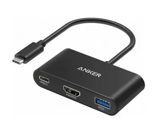 Produktfoto för Anker PowerExpand USB-C till USB-C / HDMI / USB-A videoadapter – svart