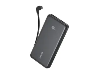 Produktfoto för Anker Zolo powerbank 10000mAh, 22.5W QC+PD med USB-C kabel – Svart