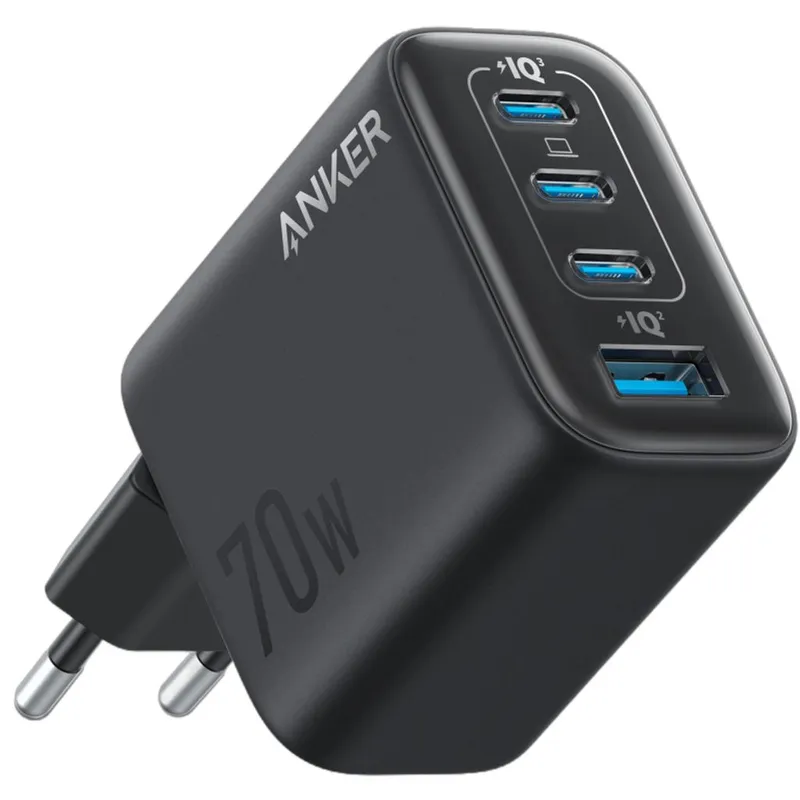 Alternativ bild 0 för Anker Zolo väggladdare 70W, 3x USB-C, 1x USB-A – Svart
