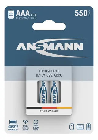 Produktfoto för ANSMANN batteri - AAA - NiMH x 4