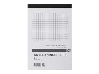 Produktfoto för Anteckningsblock med rutat papper, A6, 100 ark