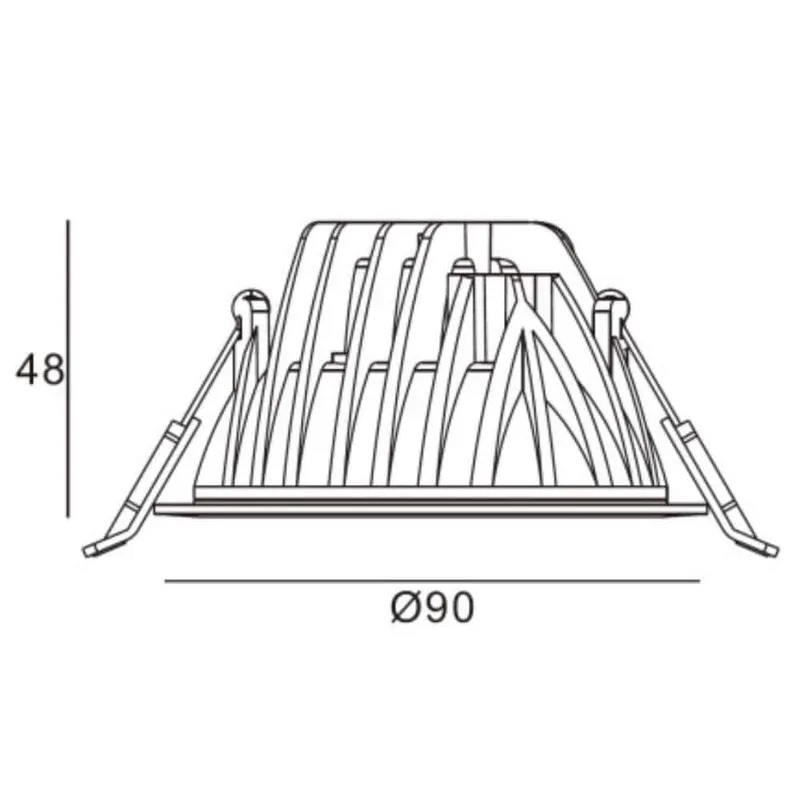 Bild 2 för Antidark - Downlight Infälda Spot 9W 2700K Svart Antidark