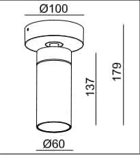 Bild 2 för Antidark - S16 Fixed Mounting Takspot 2700k White/White Antidark