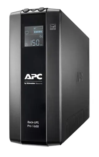 Produktfoto för APC Back-UPS Pro BR1600MI - UPS - AC 230 V - 960 Watt - 1600 VA - USB - utgångskontakter: 8 - svart