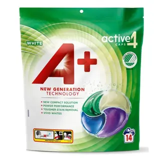 Produktfoto för Aplus A+ White Active4 Tvättkapslar 14 st