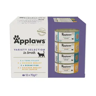 Produktfoto för Applaws Cat Kyckling & Fisk 12 x 70 g