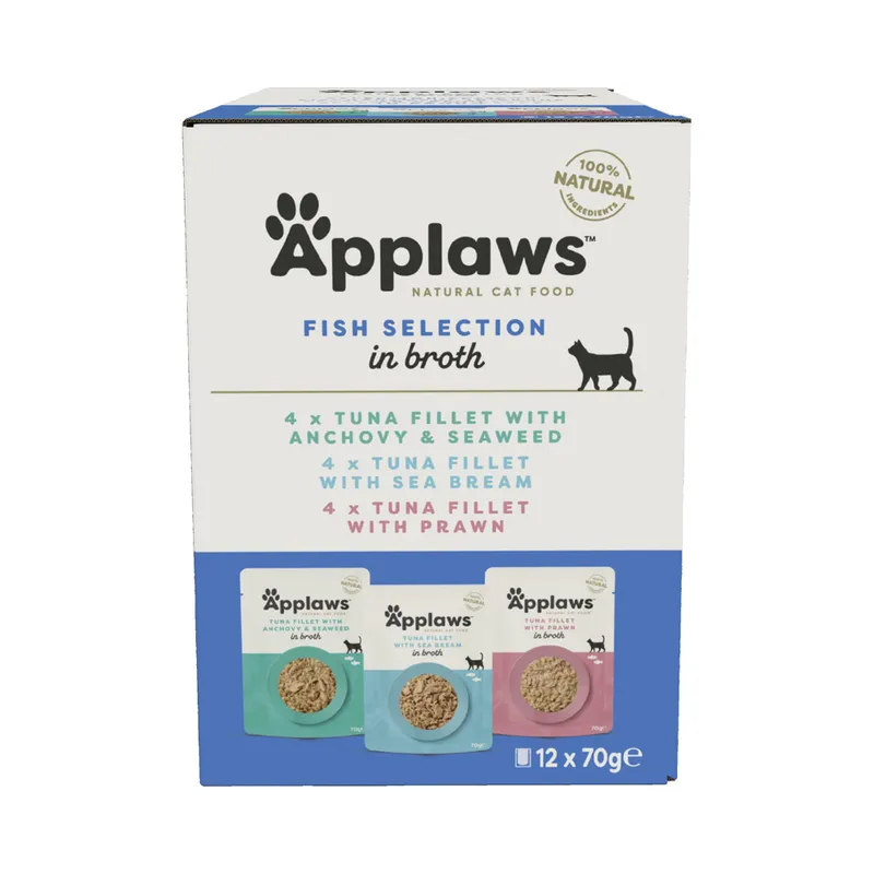 Alternativ bild 0 för Applaws Cat Multipack Fisk i buljong 12*70g