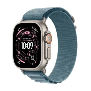 Produktfoto för Apple Watch Ultra 3 GPS+Cell 49mm Natural Titanium Light Blue Alpine Loop - Medium