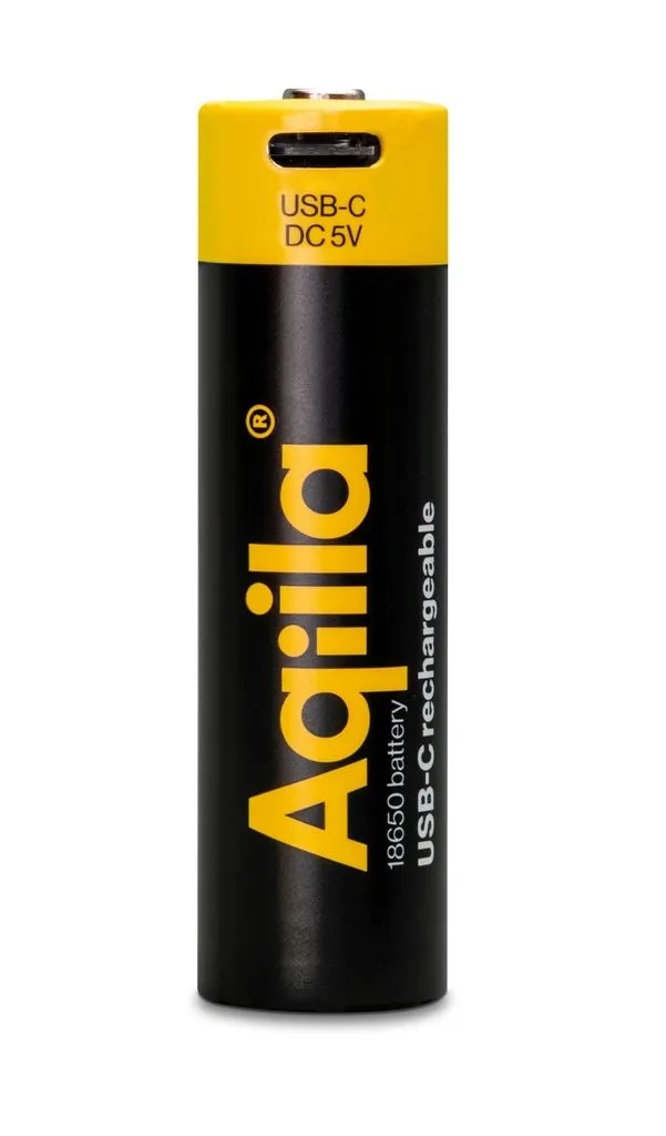 Alternativ bild 0 för Aqiila 18650 LI-ION UPPLADDNINGSBART BATTERI 2000 mAh MED USB-C