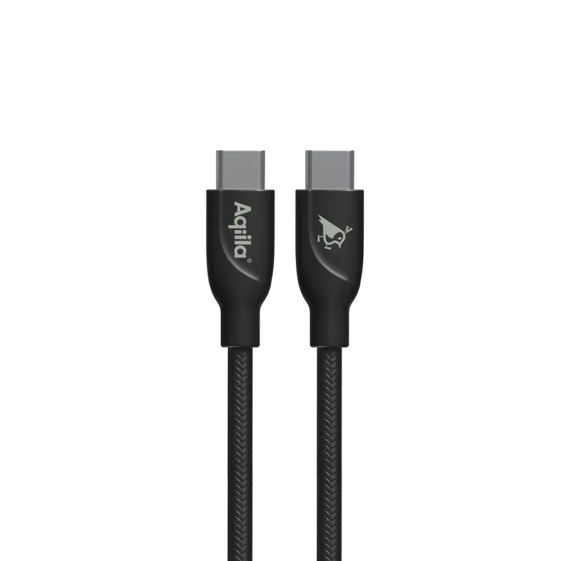 Alternativ bild 0 för Aqiila Cablebird CB11 USB-C till C 240W flätad 1m svart