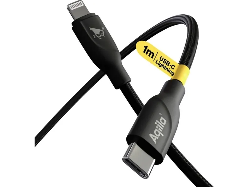 Alternativ bild 0 för Aqiila Cablebird CB21USB-C till Lighting 30W flätad 1m svart