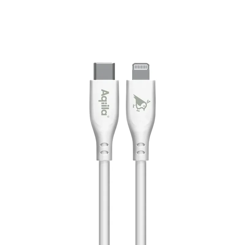 Alternativ bild 0 för Aqiila Cablebird CS22 USB-C - Lightning 30W silikon 2m vit