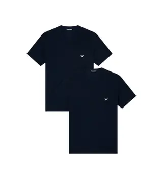 Produktfoto för Armani Cotton V-neck T-shirts 2P Marin bomull Large Herr