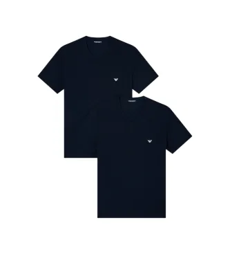 Alternativ bild 0 för Armani Cotton V-neck T-shirts 2P Marin bomull Large Herr