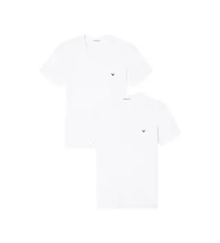 Produktfoto för Armani Cotton V-neck T-shirts 2P Vit bomull XX-Large Herr
