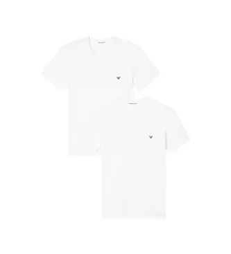Alternativ bild 0 för Armani Cotton V-neck T-shirts 2P Vit bomull XX-Large Herr