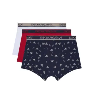 Produktfoto för Armani Logo Boxer Briefs With Core Logo Waistband Kalsonger 3P Flerfärgad-2 bomull X-Large Herr