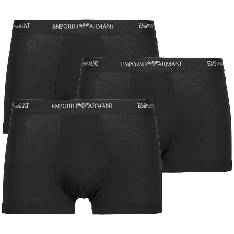 Bild 2 för Armani Stretch Jersey Boxer Briefs Kalsonger 3P Svart bomull Small Herr