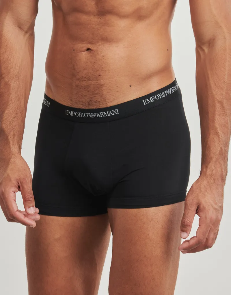 Bild 4 för Armani Stretch Jersey Boxer Briefs Kalsonger 3P Svart bomull Small Herr