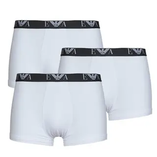 Produktfoto för Armani Stretch Jersey Boxer With Logo Kalsonger 3P Vit bomull Medium Herr