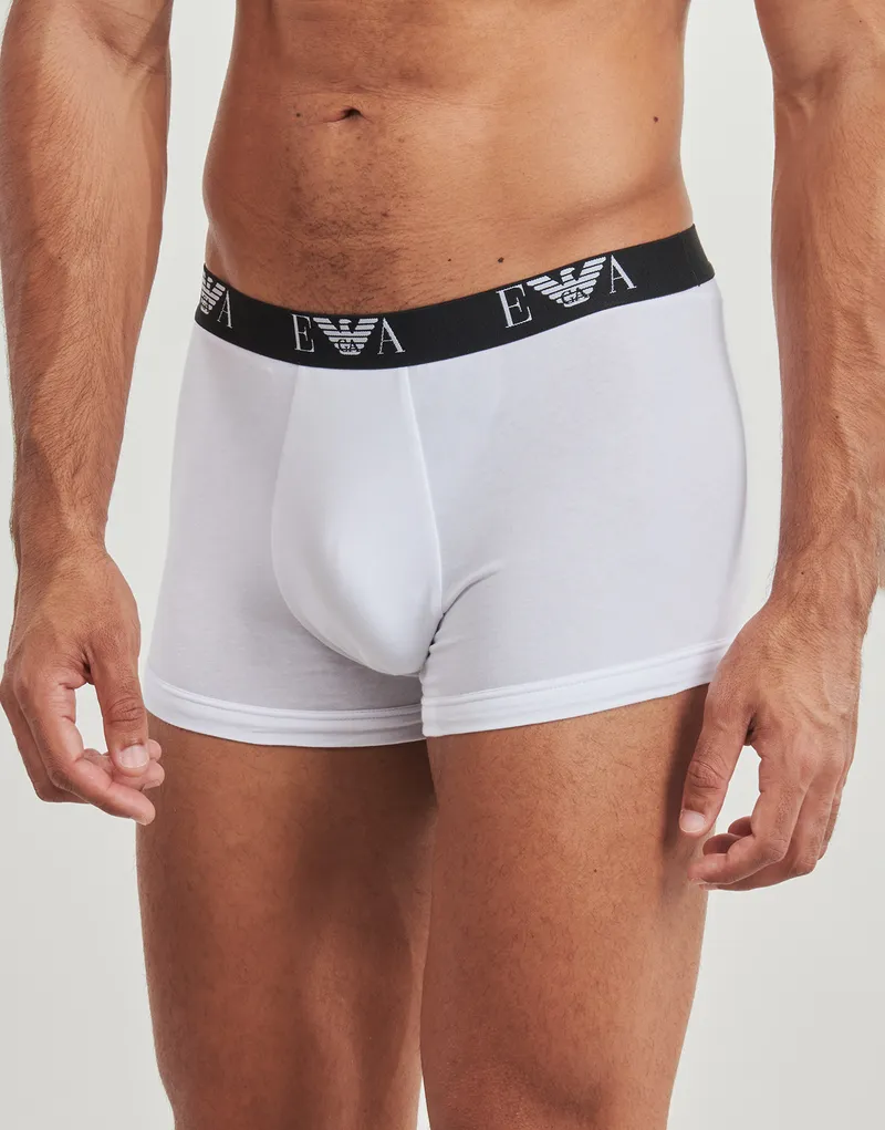 Bild 4 för Armani Stretch Jersey Boxer With Logo Kalsonger 3P Vit bomull Medium Herr