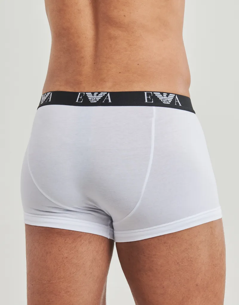 Bild 5 för Armani Stretch Jersey Boxer With Logo Kalsonger 3P Vit bomull Medium Herr