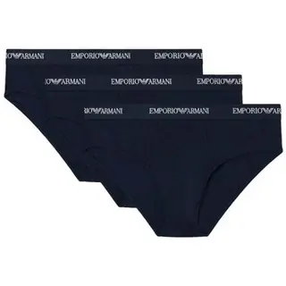 Produktfoto för Armani Stretch Jersey Briefs Kalsonger 3P Svart bomull Small Herr