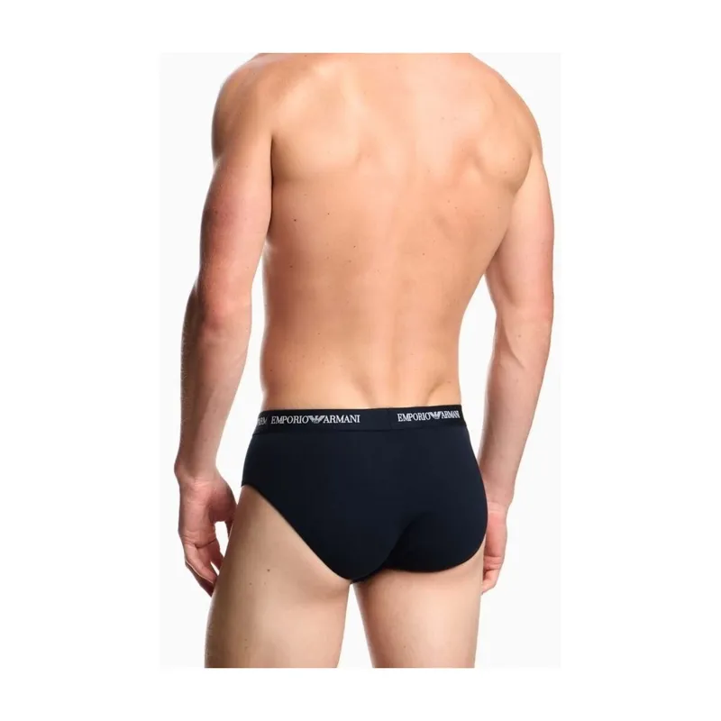 Bild 3 för Armani Stretch Jersey Briefs Kalsonger 3P Svart bomull Small Herr
