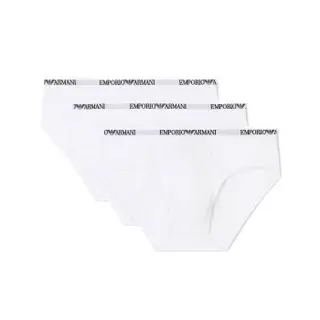 Produktfoto för Armani Stretch Jersey Briefs Kalsonger 3P Vit bomull X-Large Herr