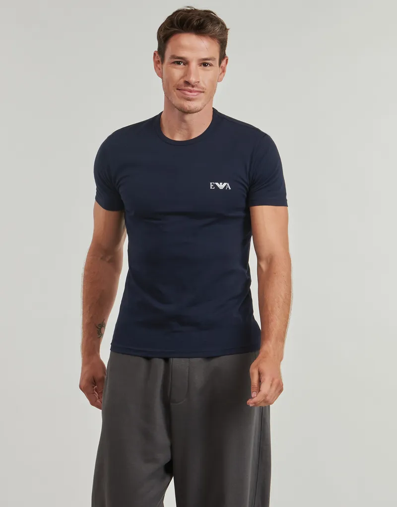 Bild 3 för Armani Stretch Jersey Fitted T-Shirts 2P Marin bomull XX-Large Herr