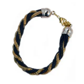 Produktfoto för Armband Braided Gold Black