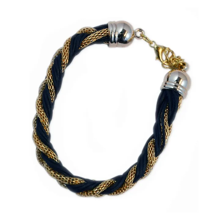 Alternativ bild 0 för Armband Braided Gold Black