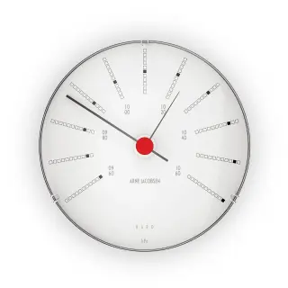 Produktfoto för Arne Jacobsen - Bankers Vejrstationer - Klockan - Barometer - Ø12 cm