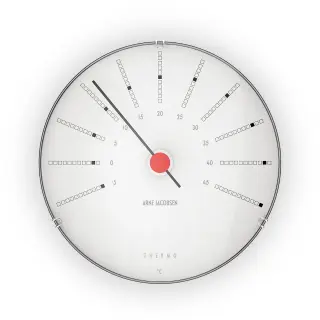 Produktfoto för Arne Jacobsen - Bankers Vejrstationer - Klockan - Thermometer - Ø12 cm
